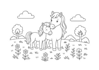 tegning af hest 104