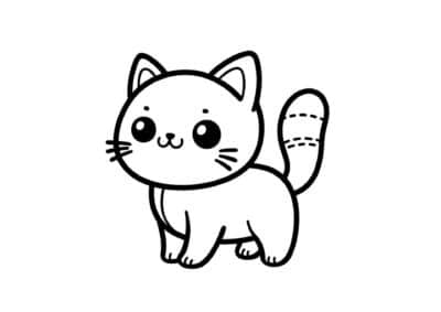 tegning af kat 43