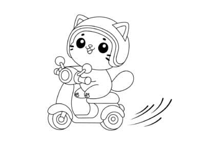 tegning af kat 74