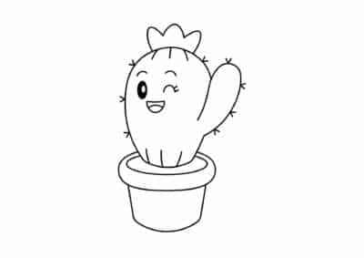 tegning af potteplante 1