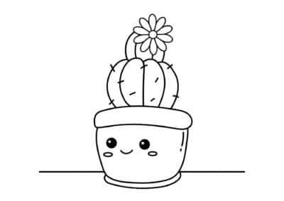 tegning af potteplante 2