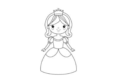 tegning af prinsesse 2