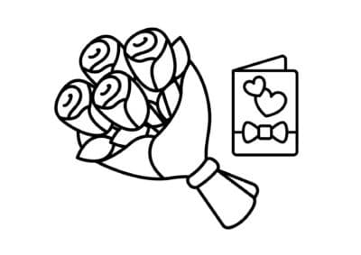 tegning blomsterbuket 2