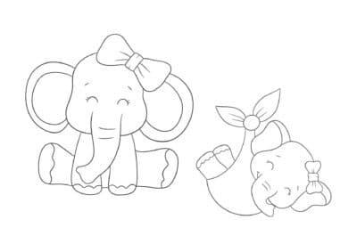 tegning af elefant 18