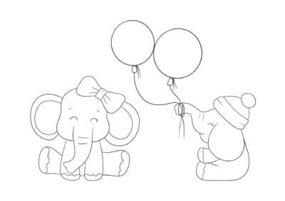 tegning af elefant 19