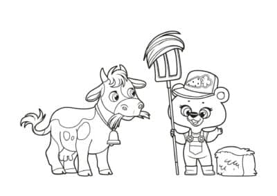 tegning af ko 13