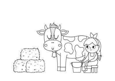 tegning af ko 18