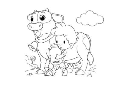 tegning af ko 19