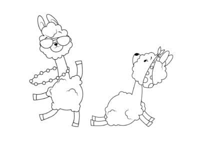 tegning af lama 4