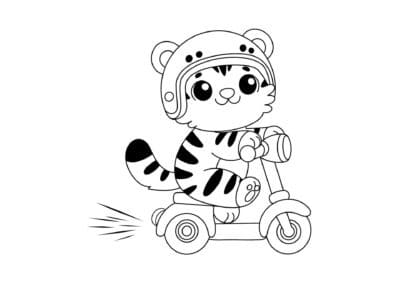 tegning af tiger 8
