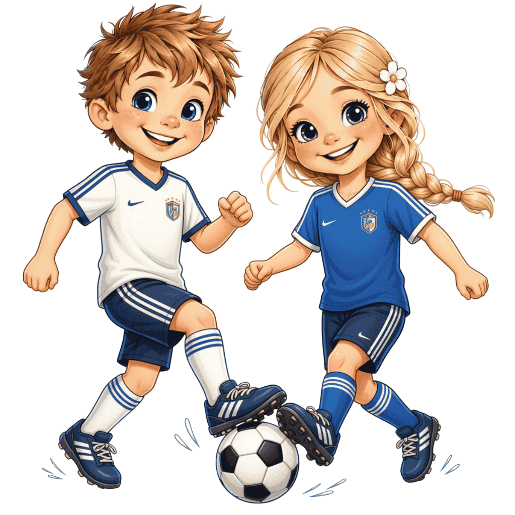 storm og sigga illustration fodbold 1