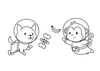 tegning astronaut 2