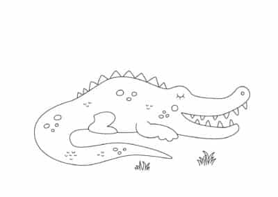 tegning af krokodille 5