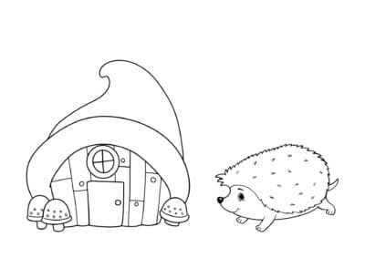 tegning af pindsvin 6