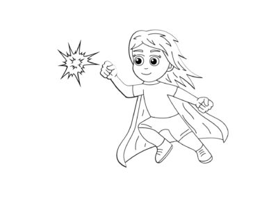 tegning af superhelt 3