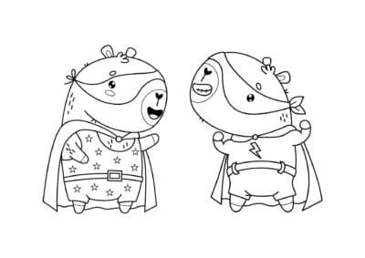 tegning af superhelt 33