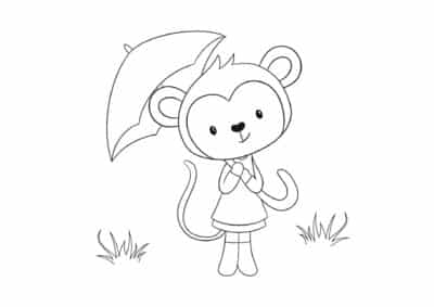 tegning af abe 18