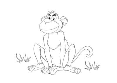 tegning af abe 19