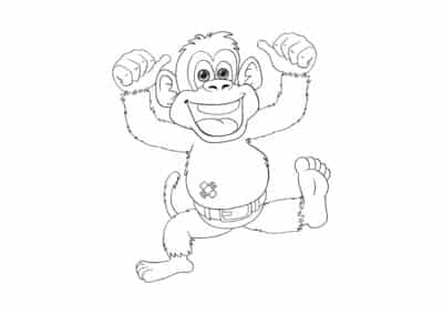 tegning af abe 22