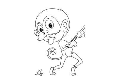 tegning af abe 24