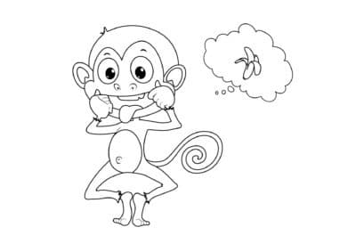 tegning af abe 25