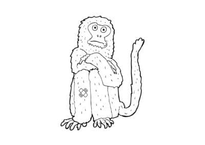 tegning af abe 26