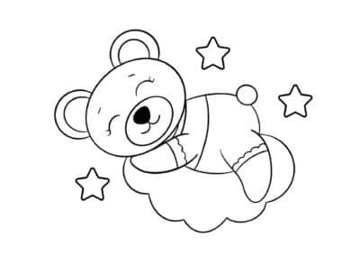 tegning af bamse 1