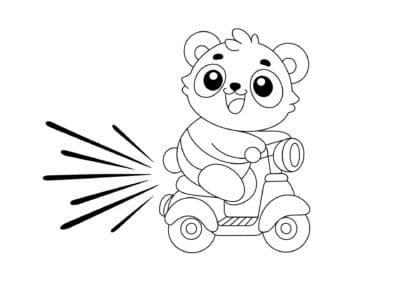 tegning af bamse 16