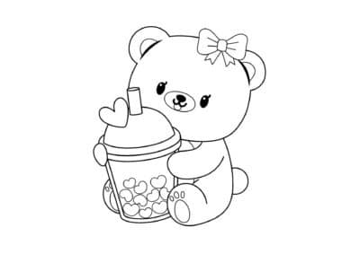 tegning af bamse 25