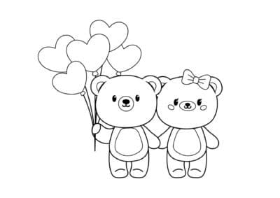 tegning af bamse 28