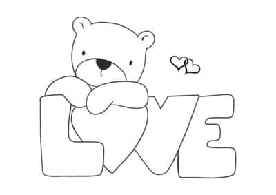 tegning af bamse 8