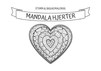 mandala hjerter malebog