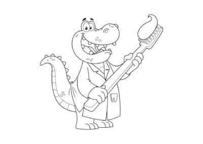 tegning af krokodille 10