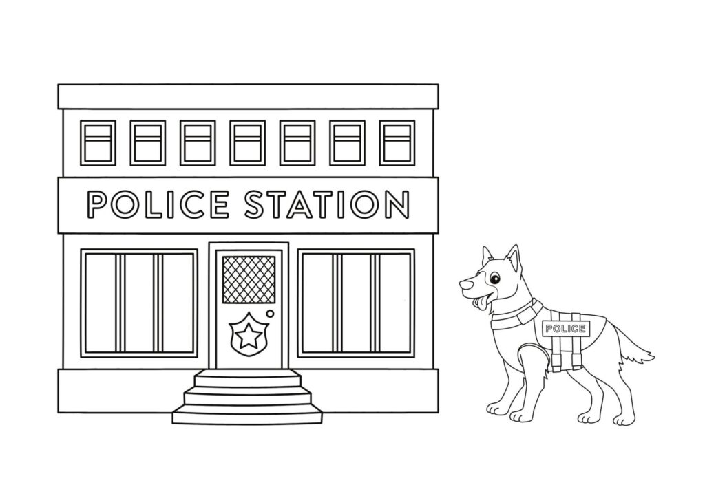 tegning af politihund 5