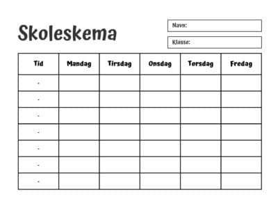 skoleskema 9