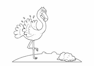 tegning af flamingo 10