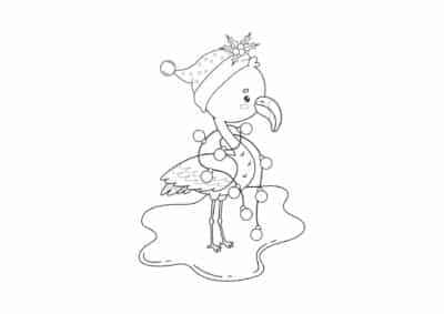 tegning af flamingo 4