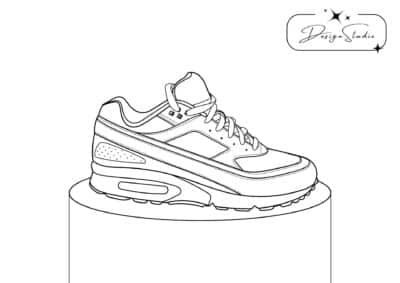 tegning af sneakers 1