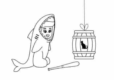 Tegning fastelavn 16