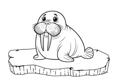 tegning af hvalros 5