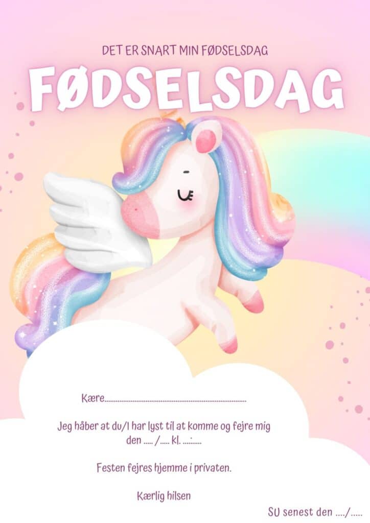 invitation foedselsdag enhjoerning 1