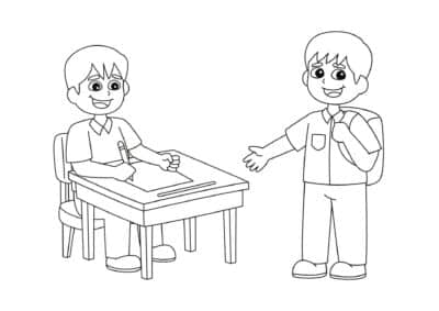 tegning af skoleelever 1