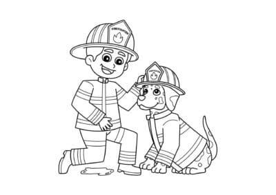 tegning af brandhund 2
