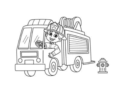 tegning brandbil 11