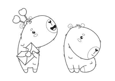 tegning af capybara 1