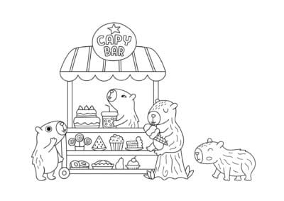 tegning af capybara 3