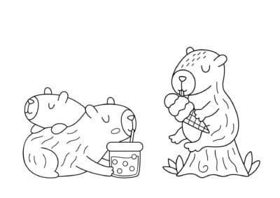 tegning af capybara 6