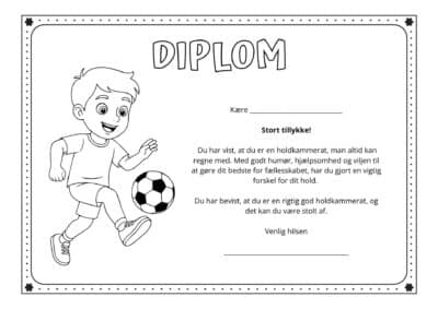 diplom god holdkammerat 1