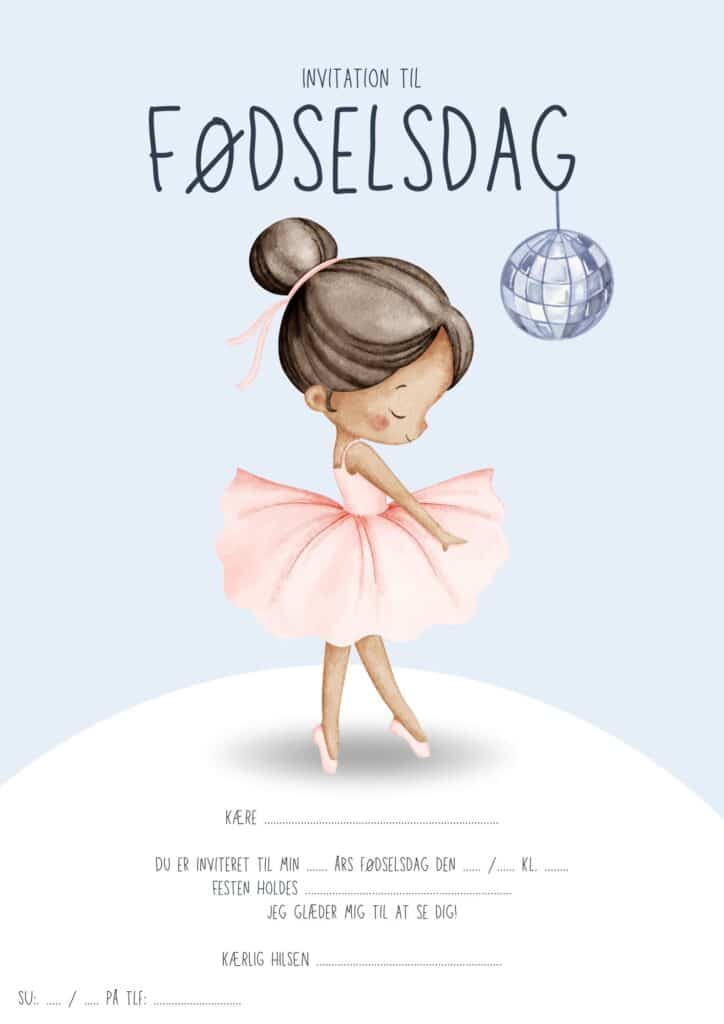 invitation foedselsdag ballet 4