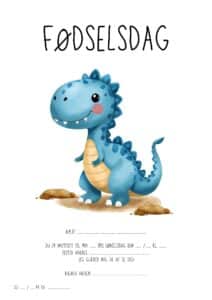 invitation foedselsdag dinosaur 7